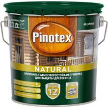 ПИНОТЕКС Натурал антисептик прозрачный древесно-натуральный (2,7л)   PINOTEX Natural атмосферостойкая пропитка прозрачная древесно-жёлтая (2,7л)