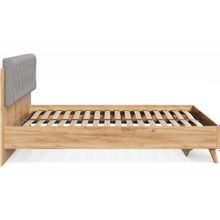 Алмаз. Любимый дом Марта-2 Кровать 1200 (с КО и мягкой накладкой, каретная стежка Capri 24) (Дуб Золотой Серый)