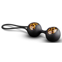 Вагинальные шарики Panthra Zane Geisha Balls (черный с леопардовым)