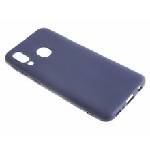 Силиконовый чехол TPU Case матовый Samsung A40 синий