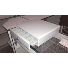 Денежный ящик новый, серый, на 4 отделения