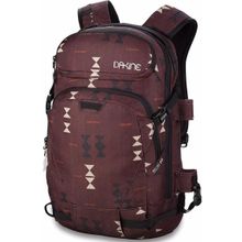 Женский сноуборд рюкзак для горных лыж Dakine Womens Heli Pro 20L Sundance коричневый с бело черным треугольным принтом