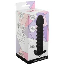 Чёрная анальная вибропробка Twisted Anal Plug - 13 см. Черный