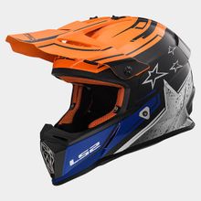 LS2 (Испания) Шлем LS2 MX437 FAST CORE черно-оранжевый