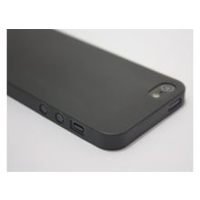Semi Clear Black Matte Ultra Thin Buckling Able Hard Rubber Case For iPhone 5