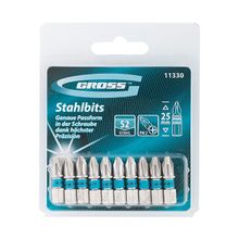Набор бит РН2, 25 мм, сталь S2, 10 шт Gross 11330