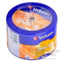 Verbatim Диски DVD-R 4.7Gb 16-х, 50шт. Shrink 43731