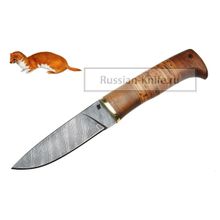 Нож Ласка (дамасская сталь), береста