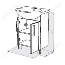 Triton Мебель для ванной Диана 55