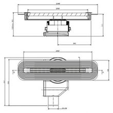 Душевой лоток Pestan Confluo Slim Line 1050 с решеткой