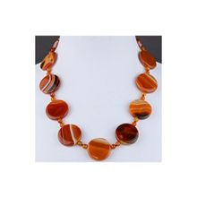 Бусики-Колечки Бусы Сердолик "Иоланта" арт. П4280