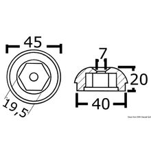 Osculati Zinc spare anode orig. ref. 71190A, 43.070.22