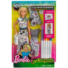 Barbie (MATTEL) Mattel Barbie FPH90 Барби + Crayola одежда-раскраска FPH90