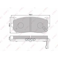 Колодки Тормозные Дисковые | Зад | Kia Spectra Carens 99> Clarus 2.0i >00  Shuma Ii >04 Sephia >97 LYNXauto арт. BD4401