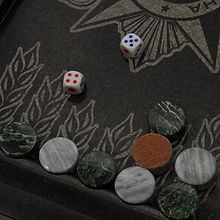 Нарды "Отечественная война За службу родине" змеевик, мрамор