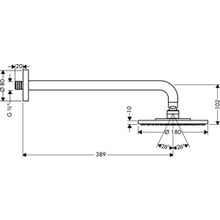 Верхний душ Hansgrohe Raindance (27468000) (180 мм)