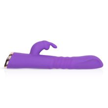 EDC Фиолетовый вибратор-кролик The Queen Thrusting Vibrator - 29 см. (фиолетовый)