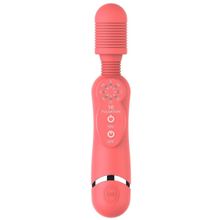 Shots Media BV Розовый универсальный массажер Silicone Massage Wand - 20 см. (розовый)