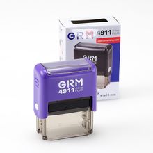 Штамп 41х16 мм, на автоматической оснастке - GRM 4911 Plus, фиолетовый корпус