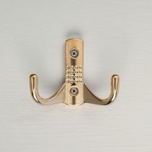 Крючок мебельный CAPPIO STANDART, двухрожковый, пластик, цвет золото