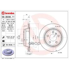 Диск Тормозной Uv Coated | Зад | Bmw 3 (F30, F80) 328 I 04.2011 - 07.2016 <=> Bmw 3 Gran Turismo (F34) 320 I 07.2012 - 06.2016 Brembo арт. 09B33811