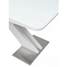 Стол Conti 140 White Glass белый глянец