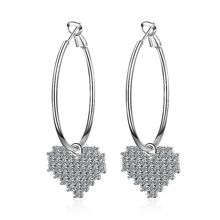 Серьги-кольца "Сердечки" (арт. 76721-10)