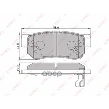 Колодки Тормозные Дисковые | Зад | Hyundai Sonata V Matrix 01> Getz 02> Santa Fe 01> Matrix 05> Tucson 04> Kia Magentis 01> Sportage 04> LYNXauto арт. BD3605