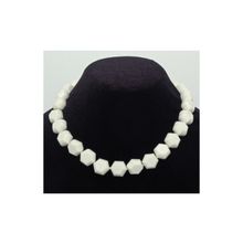 Бусики-Колечки Бусы Коралл "Снежная россыпь" арт. НКО-9(15)-47-1