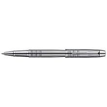 ручка-роллер Parker IM Premium Shiny Chrome Chiselled CT черная, 0,5мм, корпус хром, инд. уп. S0908650