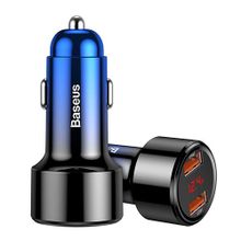 Baseus Автомобильное зарядное устройство Baseus magic series dual USB 45W blue