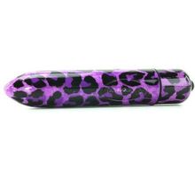 Rocks-Off Фиолетовый вибратор с леопардовым принтом - 16 см. (фиолетовый)