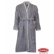 Махровый халат XL "SUDE", серый, 40% Хлопок 60% Бамбук