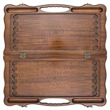 Нарды резные "Самсон и лев" с ручкой 60