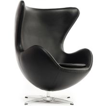 Дизайнерское кресло Egg chair (Arne Jacobsen Style) A219 blackPU