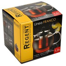 Заварочный чайник 1л с пресс-фильтром Regent Inox Franco 93-FR-TEA-03-1000