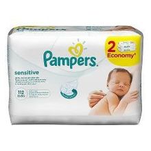 Влажные салфетки Pampers  Sensitive, (2*56) 112 шт