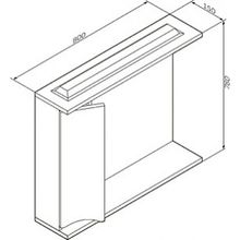 Am.Pm Зеркало-шкаф Like 80 L, белый глянец
