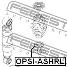 Опора (Проставка) Пружины Нижняя | Зад Прав Лев | Opel Astra H 2004-2010 Febest арт. OPSIASHRL