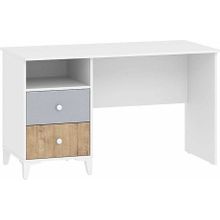 Сильва НМ 041.16 стол письменный Морти Дуб Бунратти белый серый