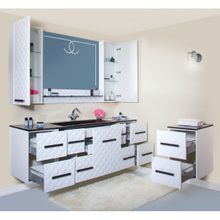 Бриклаер Мебель для ванной Жаклин 110 черная раковина