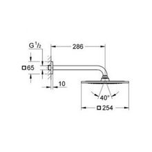 Верхний душ Grohe Rainshower F-series (26060000) (254 мм)