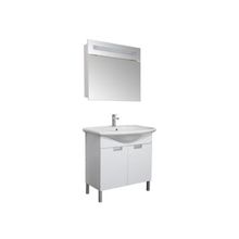 Aquanet Мебель для ванной Мерлин 85 закрытое зеркало (белый) - Набор мебели стандартный (зеркало, раковина-столешница, тумба)
