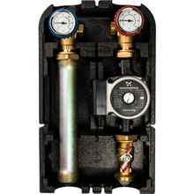 Насосная группа с прямым контуром Stout 1 1 4" с насосом Grundfos в теплоизоляции, DN 32, 42kW[DT10°C]