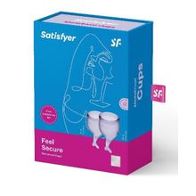 Satisfyer Набор фиолетовых менструальных чаш Feel secure Menstrual Cup