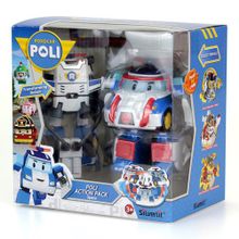 Robocar POLI Поли трансформер 10 см + костюм астронавта 83311