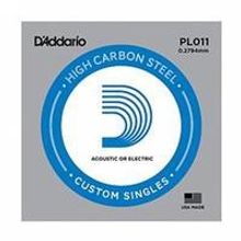 PL011 PLAIN STEEL Отдельная стальная струна без обмотки 0.011" D`Addario