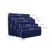 Матрас надувной флокированный INTEX "Royal" 68757, 99х191х22см, синий