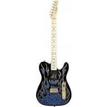 JAMES BURTON TELECASTER PLUS (MN) Blue Paisley Flames