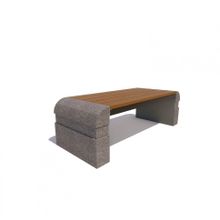 Скамейка с бетонным основанием «МУРМАНСК»